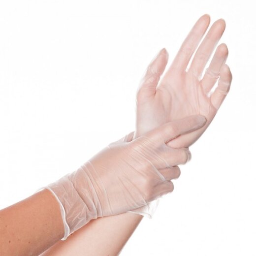 Vinylhandschuhe Classic Light gepudert 10x100 Stück 24 cm Transparent Größe XL