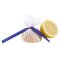 Zitronenserviertuch "Lemon Wrap" aus Baumwolle 100 Stück Ø 22 cm Weiss-Blau