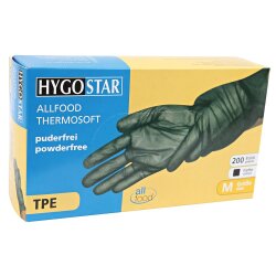 TPE-Handschuhe Allfood Thermosoft 20x100 Stück Schwarz XL