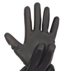 Feinstrickhandschuhe mit 1/4 PU-Beschichtung und...