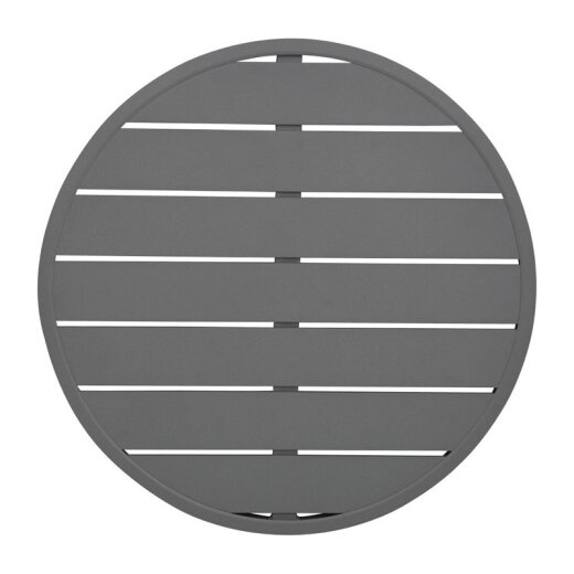 Runde Aluminium Tischplatte Dunkelgrau