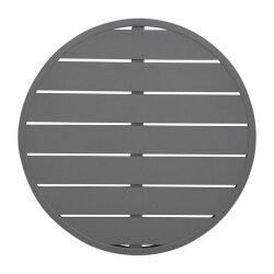 Runde Aluminium Tischplatte Dunkelgrau