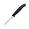 Schälmesser spitz Wellenschliff 8 cm Rot oder Schwarz