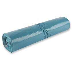 Müllsäcke Premium 240 L aus 100 % recycletem LDPE 125x70 cm Blau 80 my 6 Rollen á 10 Stück