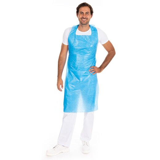 Einwegschürzen ca. 20 my aus LDPE 100 Stück Blau 140x75 cm