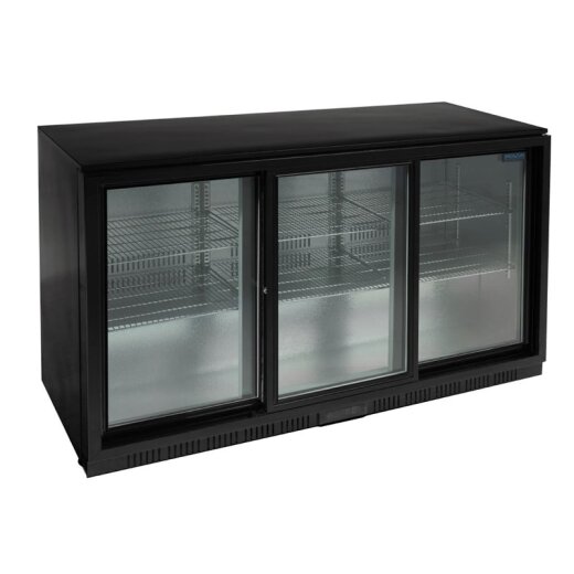 Barkühlschrank 320 L 3 Glastüren Schiebetüren