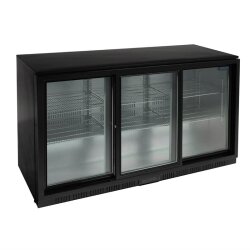 Barkühlschrank 320 L 3 Glastüren Schiebetüren
