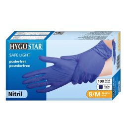 Nitrilhandschuhe Dunkelblau puderfrei Safe Light S 100...