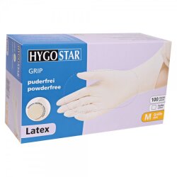 Latexhandschuhe Grip puderfrei Weiss XL 100 Stück