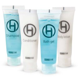 Set aus Duschgel, Shampoo, Bodylotion, Conditioner in...