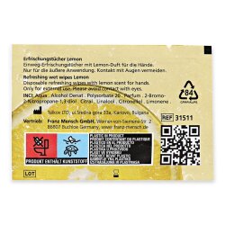 Erfrischungstücher "Lemon" aus Viskose