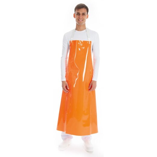 Latzschürze 300 my aus PU Orange 110 cm
