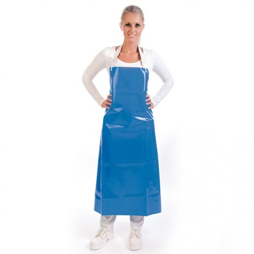 Latzschürze 300 my aus PU Blau 120 cm 1 Stück
