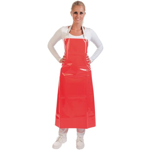 Latzschürze 300 my aus PU Rot 110 cm 1 Stück