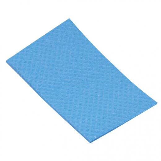Schwammtuch aus Baumwolle/Zellulose Blau 20x18 cm | 16 x10 Stück