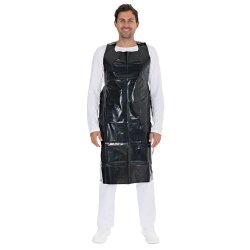 Schürzen geblockt aus LDPE 60 my Schwarz 25...