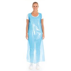 Einwegschürzen geblockt aus LDPE 25 my Blau 50...