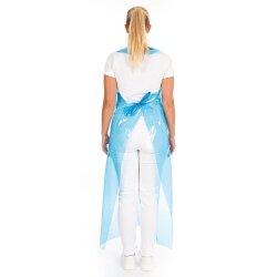 Einwegschürzen geblockt aus LDPE 25 my Blau 50...