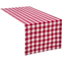 Tischläufer Rot  Weiß kariert Baumwolle ZÜCHEN 40 x 130 cm  15 Stück 15 Stück
