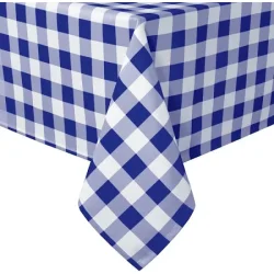 Tischdecke Blau Weiß kariert Baumwolle ZÜCHEN...
