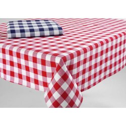 Tischdecke Blau Weiß kariert Baumwolle ZÜCHEN...