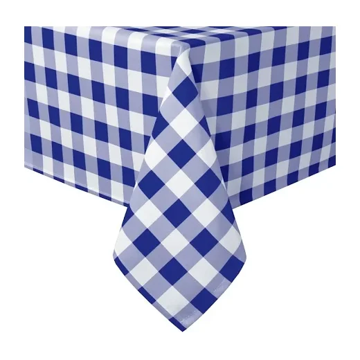 Tischdecke Blau Weiß  kariert Baumwolle ZÜCHEN Eckig 130 x 130 cm  30 Stück