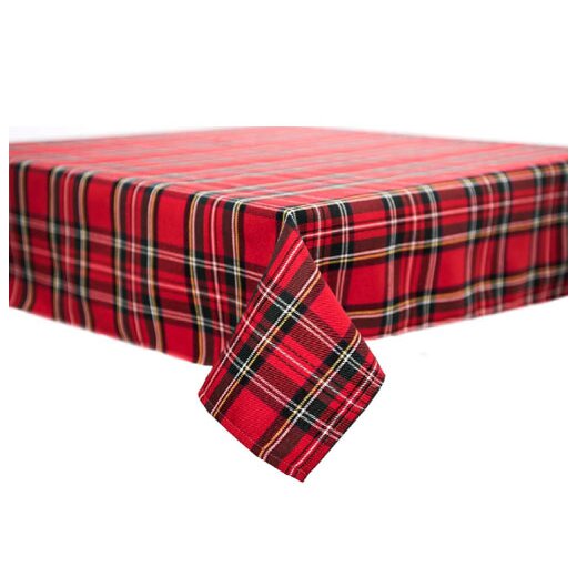Tischdecke Rot kariert Polyester Schottenkaro  130 x 280 cm 10 Stück