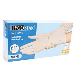 Nitrilhandschuhe puderfrei Safe Long 30 cm lang Weiss XL...