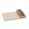 Willkommenstablett SNAP aus Kunstleder Beige