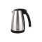 Willkommenstablett SPACE aus Kunstleder Schwarz mit Wasserkocher STYLE 1,0 L, 2 weißen Porzellantassen und Kaffeemaschine START