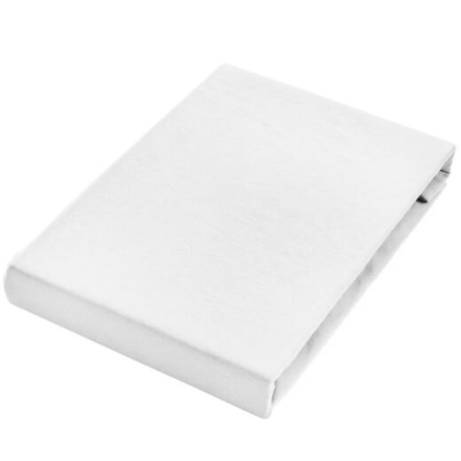 Spannbettlaken Jersey mit integriertem Matratzenschutz PU-beschichtet Weiß 100x200 cm  25 Stück