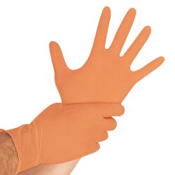 Nitrilhandschuhe Orange puderfrei Safe Light S 5 x 100...