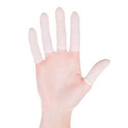 Fingerlinge Nitril puderfrei weiß XL