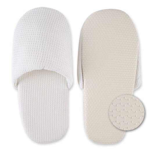 Slipper Waffle geschlossen aus Baumwolle 1 Paar