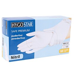 Nitrilhandschuhe Weiss puderfrei Safe Premium L 100...