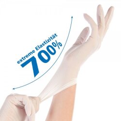 Nitrilhandschuhe Weiss puderfrei Safe Super Stretch 100 Stück L