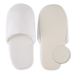 Slipper Waffle geschlossen aus Baumwolle 10 Paar