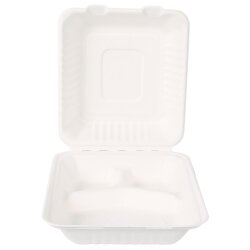 Bio Take-Away-Box "Triple" aus Zuckerrohr 23x23...