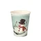 Pappbecher für Heißgetränke mit ToGo, 0,2 l mit Motiv "Snowtime" / "Snowman" 50 Stück