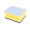 Topfreiniger Anti-Fett 9,5 x 7 x 4,5 cm aus Schaumstoff/Hartvlies/Trockenvlies gelb schwarzes Hartvlies blaues Trockenvlies