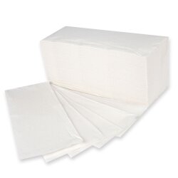 Papierhandtücher 2-lagig V/ZZ Falzung 25 x 23 cm Zellulose Weiss 3000 Blatt