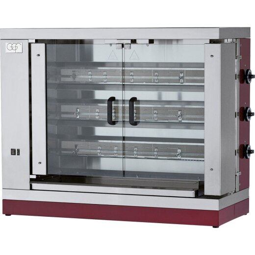 Profi Gas-Hähnchengrill mit 3 Spießen, 17 kW