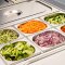 Saladette 3‑türig mit Glasaufsatz & GN 1/1 (für 16× GN 1/4)