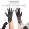 Nitrilhandschuhe Safe Super Stretch Premium Schwarz Gr. 8/M puderfrei 100 Stück