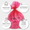 Müllsäcke 240 L aus LDPE 100 % Recyclingmaterial 115x135 cm Rot 40 my 9 Rollen à 10 Stück