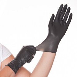 Latexhandschuhe Diablo puderfrei Schwarz 100 Stück 24 cm S 100 Stück