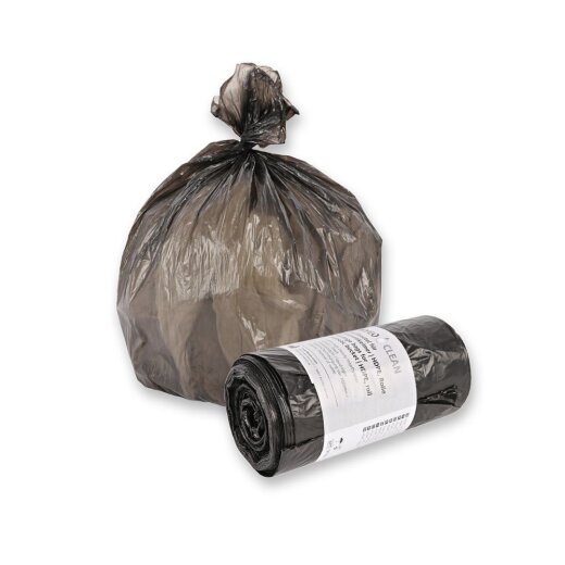 Müllbeutel 10 L HDPE auf Rolle Schwarz 45x40 cm 11 my 1920 Stück