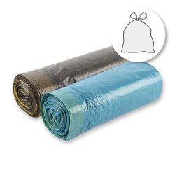 Müllbeutel Eco 60 L mit Zugband aus recycletem LDPE...