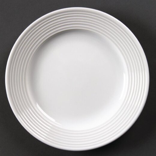 Teller mit breitem Rand Olympia Linear 12 Stück  Ø 15 cm, Ø 20 cm oder Ø 25 cm