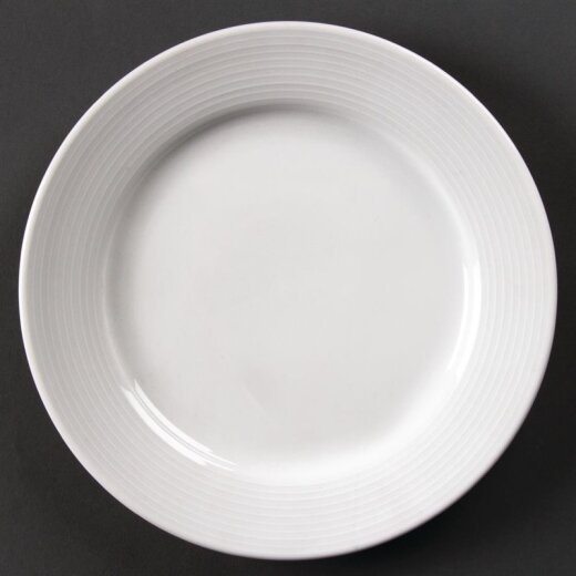 Teller mit breitem Rand 20 cm Olympia Linear 12 Stück